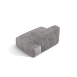Martina Modulares Sofa Sitzelement, Rechte Seite, aus Cord in Hellgrau (Tilia 86), 133x106 cm
 von Micadoni – Bild 4