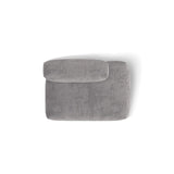 Martina Modulares Sofa Sitzelement, Rechte Seite, aus Cord in Hellgrau (Tilia 86), 133x106 cm
 von Micadoni – Bild 5