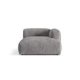 Martina Modulares Sofa Sitzelement, Rechte Seite, aus Cord in Hellgrau (Tilia 86), 176x120 cm von Micadoni – Bild 1