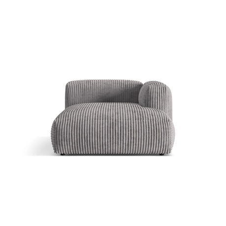 Martina Modulares Sofa Sitzelement, Rechte Seite, aus Cord in Hellgrau (Tilia 86), 176x120 cm von Micadoni – Bild 1