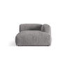 Martina Modulares Sofa Sitzelement, Rechte Seite, aus Cord in Hellgrau (Tilia 86), 176x120 cm von Micadoni – Bild 1