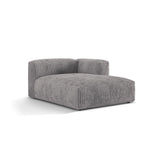 Martina Modulares Sofa Sitzelement, Rechte Seite, aus Cord in Hellgrau (Tilia 86), 176x120 cm von Micadoni – Bild 3