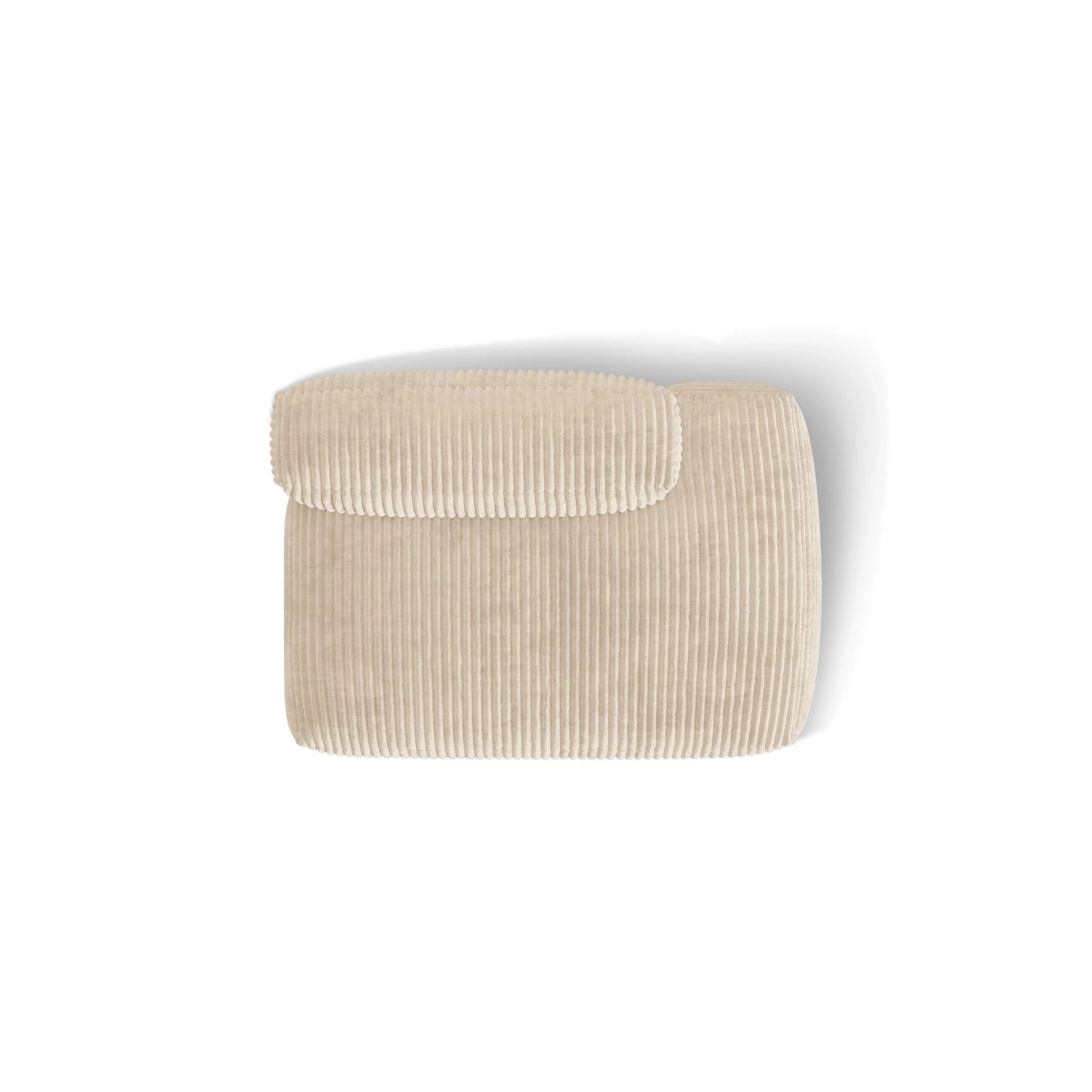 Martina Modulares Sofa Sitzelement, Rechte Seite, aus Cord in Leichtes Beige (Tilia 03), 133x106 cm
 von Micadoni – Bild 5