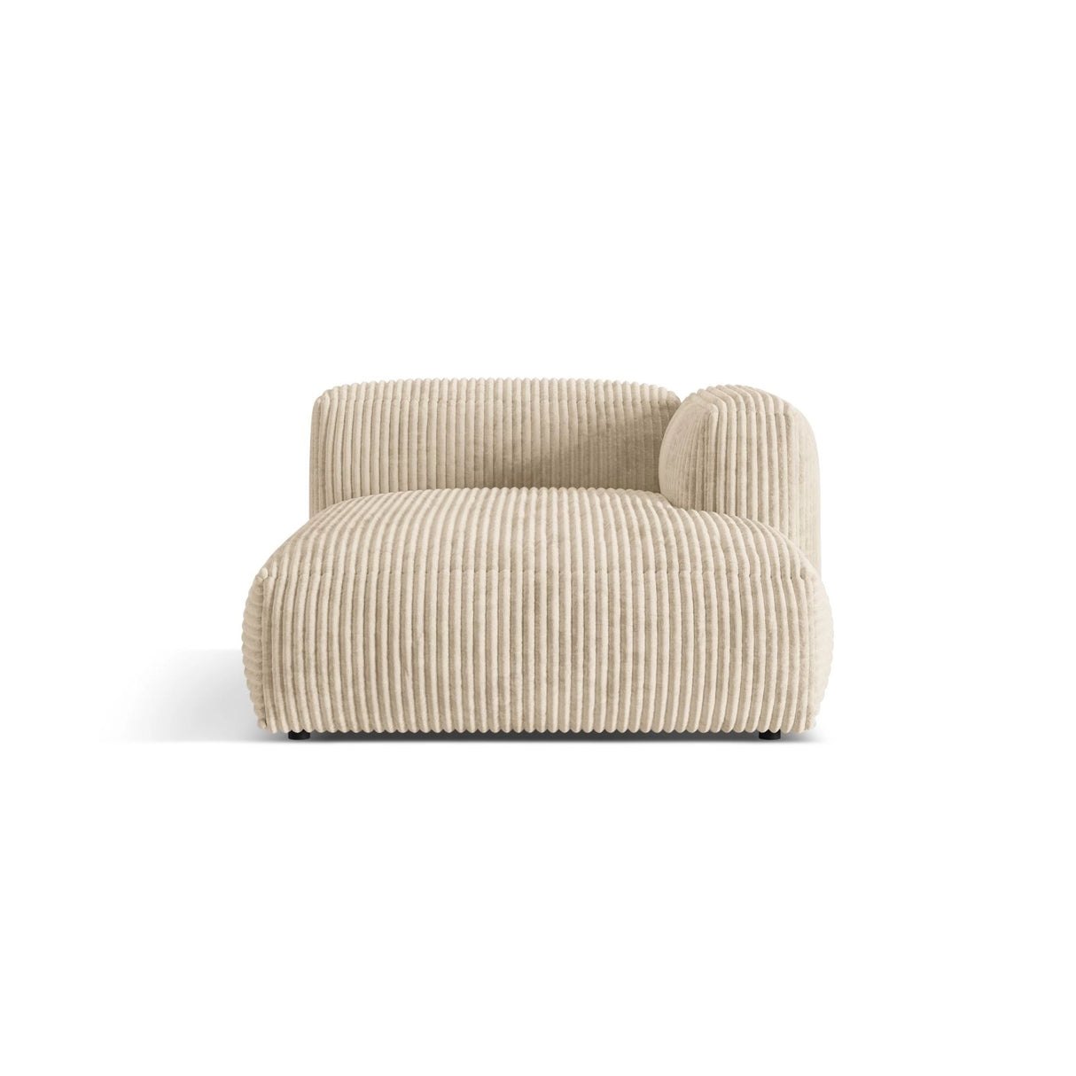 Martina Modulares Sofa Sitzelement, Rechte Seite, aus Cord in Leichtes Beige (Tilia 03), 176x120 cm von Micadoni – Bild 1