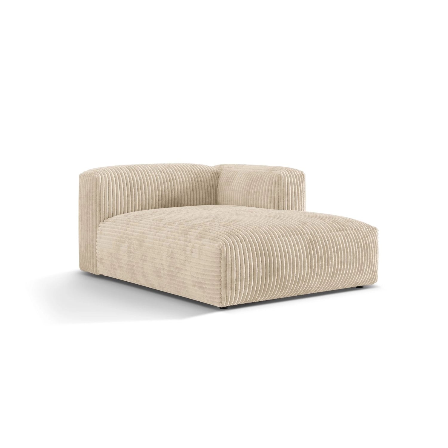 Martina Modulares Sofa Sitzelement, Rechte Seite, aus Cord in Leichtes Beige (Tilia 03), 176x120 cm von Micadoni – Bild 3