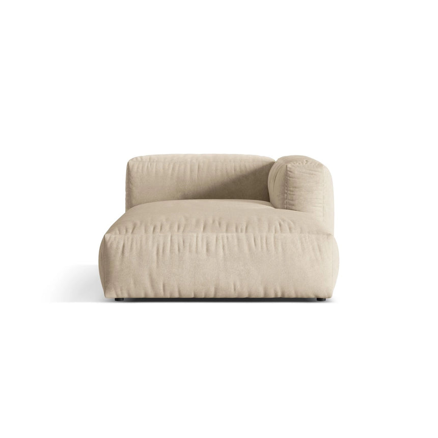 Martina Modulares Sofa Sitzelement, Rechte Seite, aus Samt, Cord, Boucle oder Strukturstoff, 176x120 cm von Micadoni – Bild 1