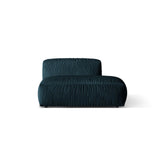Martina Modulares Sofa Sitzelement, Rechte Seite, aus Samt in Deep Petrol (Vogue 13), 133x106 cm
 von Micadoni – Bild 1