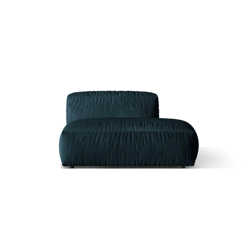Martina Modulares Sofa Sitzelement, Rechte Seite, aus Samt in Deep Petrol (Vogue 13), 133x106 cm
 von Micadoni – Bild 1