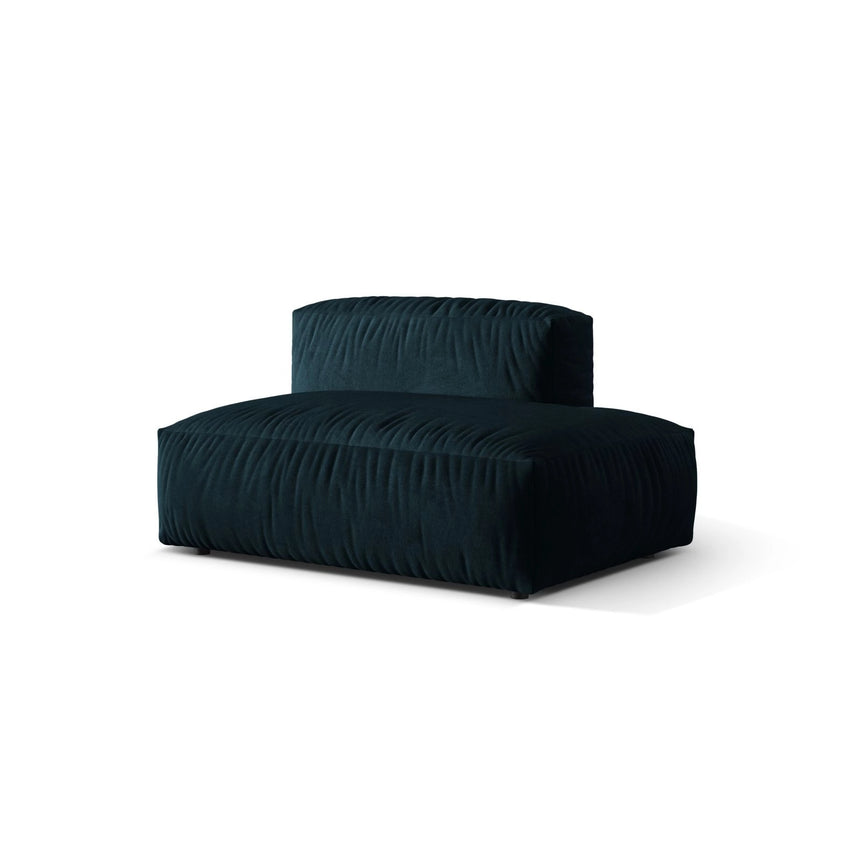Martina Modulares Sofa Sitzelement, Rechte Seite, aus Samt in Deep Petrol (Vogue 13), 133x106 cm
 von Micadoni – Bild 3