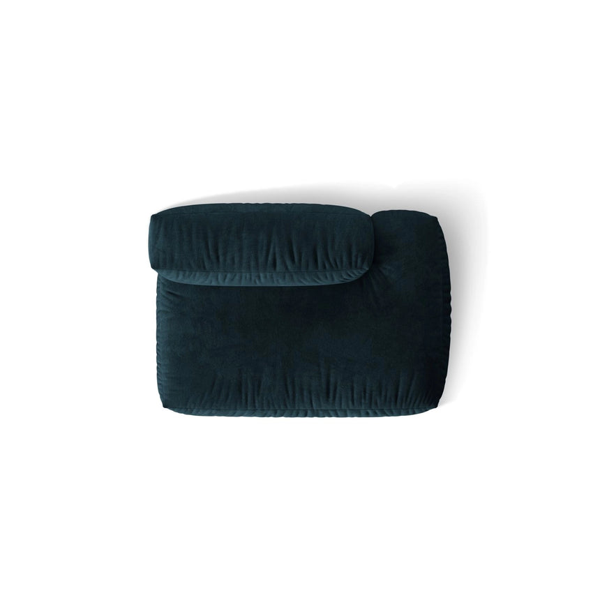 Martina Modulares Sofa Sitzelement, Rechte Seite, aus Samt in Deep Petrol (Vogue 13), 133x106 cm
 von Micadoni – Bild 5