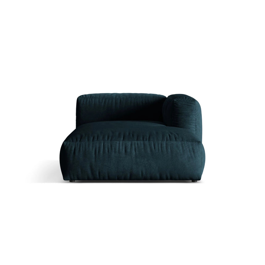 Martina Modulares Sofa Sitzelement, Rechte Seite, aus Samt in Deep Petrol (Vogue 13), 176x120 cm von Micadoni – Bild 1