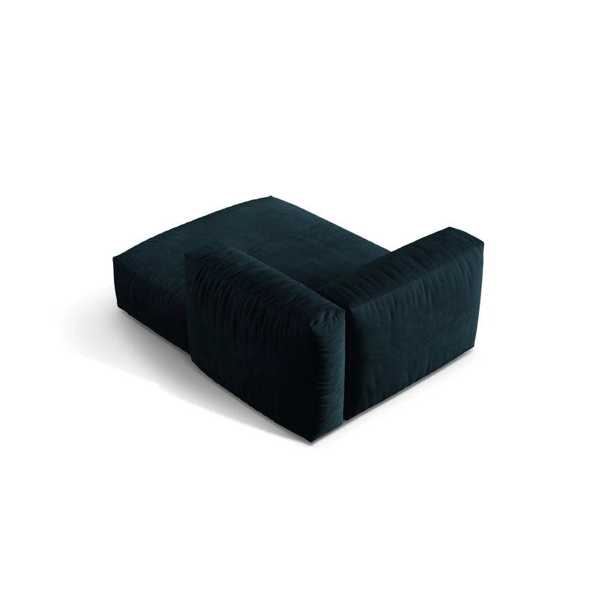 Martina Modulares Sofa Sitzelement, Rechte Seite, aus Samt in Deep Petrol (Vogue 13), 176x120 cm von Micadoni – Bild 4