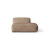 Martina Modulares Sofa Sitzelement, Rechte Seite, aus Samt in Dunkelbeige (Vogue 3), 133x106 cm
 von Micadoni – Bild 1