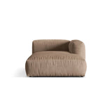 Martina Modulares Sofa Sitzelement, Rechte Seite, aus Samt in Dunkelbeige (Vogue 3), 176x120 cm von Micadoni – Bild 1
