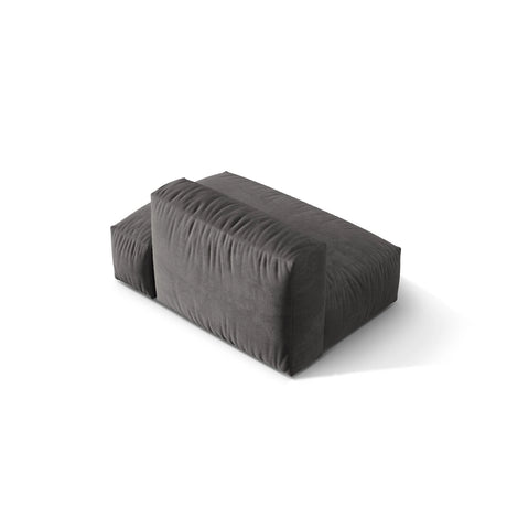 Martina Modulares Sofa Sitzelement, Rechte Seite, aus Samt in Grau (Vogue 15), 133x106 cm
 von Micadoni – Bild 4