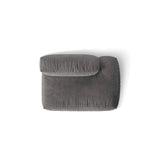 Martina Modulares Sofa Sitzelement, Rechte Seite, aus Samt in Grau (Vogue 15), 133x106 cm
 von Micadoni – Bild 5