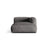 Martina Modulares Sofa Sitzelement, Rechte Seite, aus Samt in Grau (Vogue 15), 176x120 cm von Micadoni – Bild 1