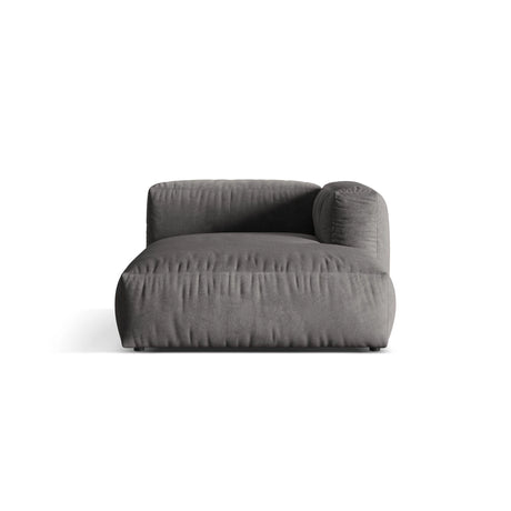 Martina Modulares Sofa Sitzelement, Rechte Seite, aus Samt in Grau (Vogue 15), 176x120 cm von Micadoni – Bild 1