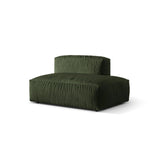 Martina Modulares Sofa Sitzelement, Rechte Seite, aus Samt in Grün (Vogue 11), 133x106 cm
 von Micadoni – Bild 3