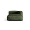Martina Modulares Sofa Sitzelement, Rechte Seite, aus Samt in Grün (Vogue 11), 176x120 cm von Micadoni – Bild 1