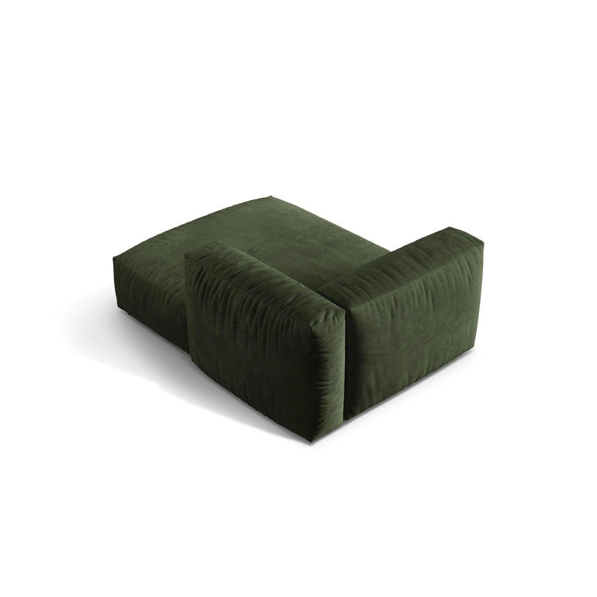 Martina Modulares Sofa Sitzelement, Rechte Seite, aus Samt in Grün (Vogue 11), 176x120 cm von Micadoni – Bild 4