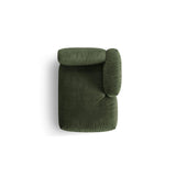 Martina Modulares Sofa Sitzelement, Rechte Seite, aus Samt in Grün (Vogue 11), 176x120 cm von Micadoni – Bild 5