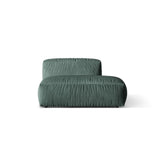 Martina Modulares Sofa Sitzelement, Rechte Seite, aus Samt in Petrol (Vogue 12), 133x106 cm
 von Micadoni – Bild 1