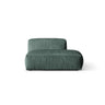 Martina Modulares Sofa Sitzelement, Rechte Seite, aus Samt in Petrol (Vogue 12), 133x106 cm
 von Micadoni – Bild 1