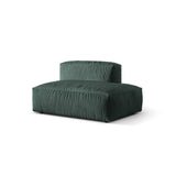 Martina Modulares Sofa Sitzelement, Rechte Seite, aus Samt in Petrol (Vogue 12), 133x106 cm
 von Micadoni – Bild 3