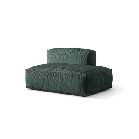 Martina Modulares Sofa Sitzelement, Rechte Seite, aus Samt in Petrol (Vogue 12), 133x106 cm
 von Micadoni – Bild 3
