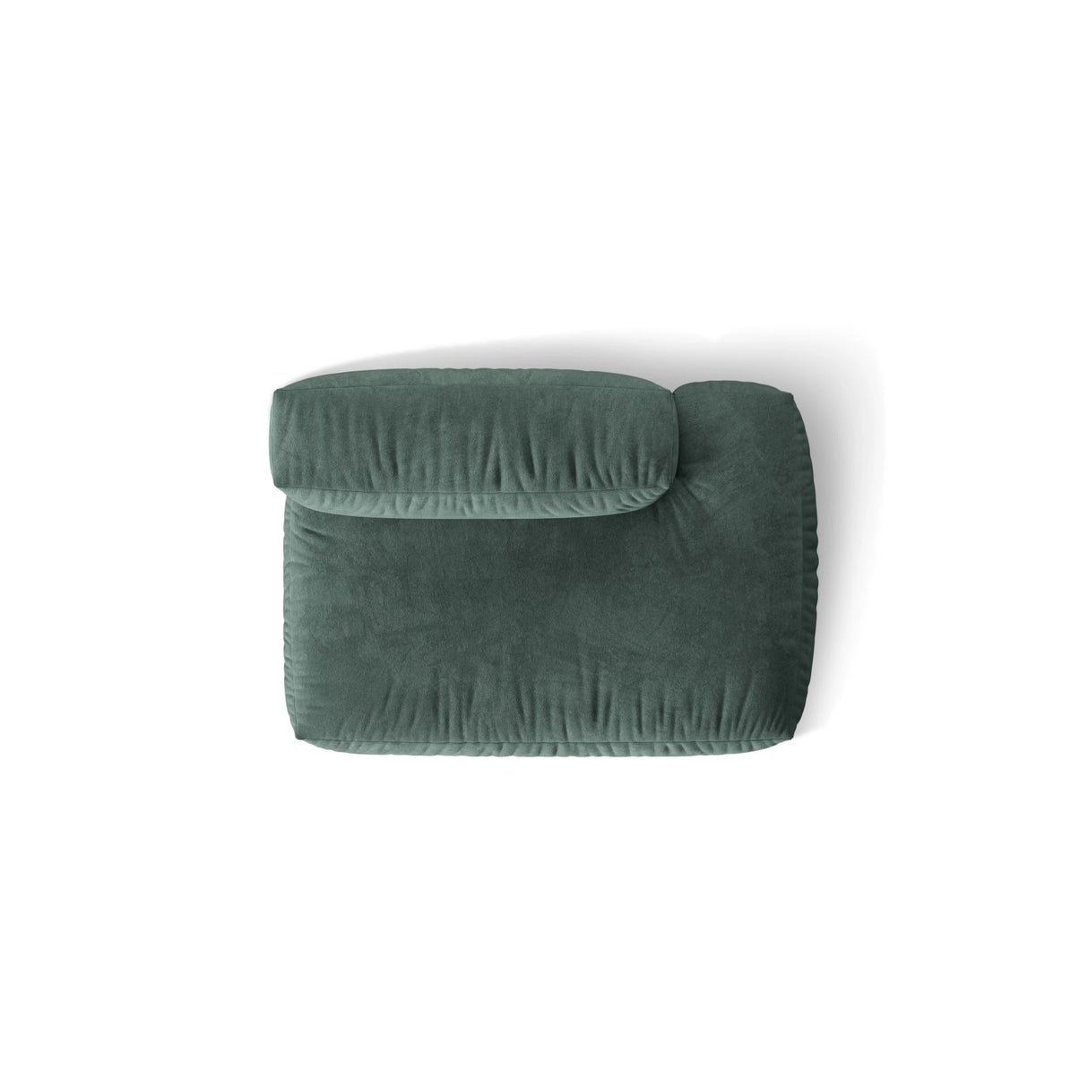 Martina Modulares Sofa Sitzelement, Rechte Seite, aus Samt in Petrol (Vogue 12), 133x106 cm
 von Micadoni – Bild 5