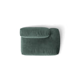 Martina Modulares Sofa Sitzelement, Rechte Seite, aus Samt in Petrol (Vogue 12), 133x106 cm
 von Micadoni – Bild 5