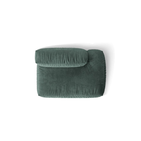 Martina Modulares Sofa Sitzelement, Rechte Seite, aus Samt in Petrol (Vogue 12), 133x106 cm
 von Micadoni – Bild 5