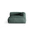 Martina Modulares Sofa Sitzelement, Rechte Seite, aus Samt in Petrol (Vogue 12), 176x120 cm von Micadoni – Bild 1