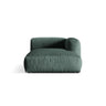 Martina Modulares Sofa Sitzelement, Rechte Seite, aus Samt in Petrol (Vogue 12), 176x120 cm von Micadoni – Bild 1