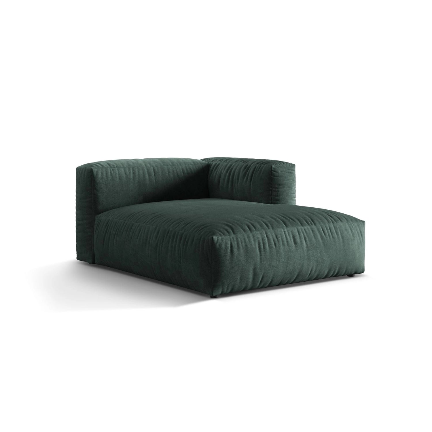 Martina Modulares Sofa Sitzelement, Rechte Seite, aus Samt in Petrol (Vogue 12), 176x120 cm von Micadoni – Bild 3