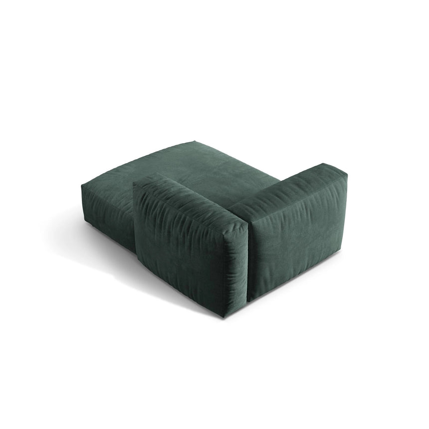 Martina Modulares Sofa Sitzelement, Rechte Seite, aus Samt in Petrol (Vogue 12), 176x120 cm von Micadoni – Bild 4