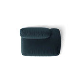 Martina Modulares Sofa Sitzelement, Rechte Seite, aus Strukturierter Stoff in Blau Jeans (Boston Ocean), 133x106 cm
 von Micadoni – Bild 5