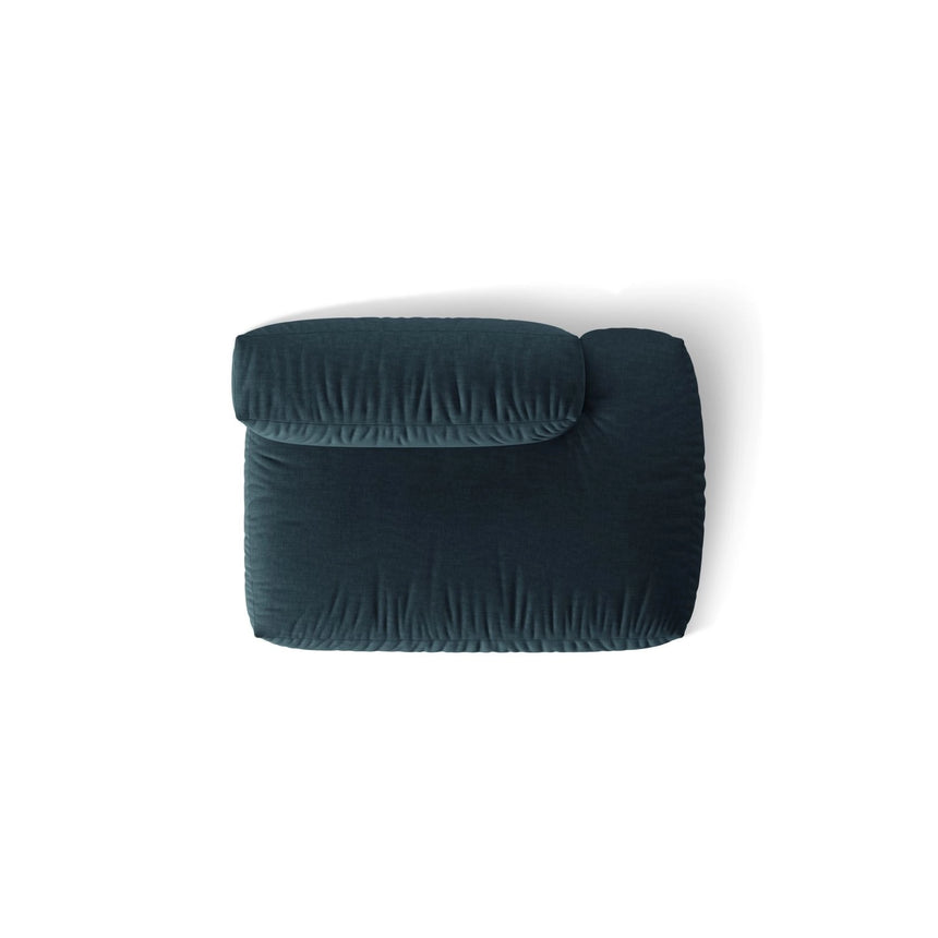 Martina Modulares Sofa Sitzelement, Rechte Seite, aus Strukturierter Stoff in Blau Jeans (Boston Ocean), 133x106 cm
 von Micadoni – Bild 5