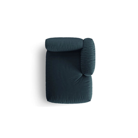 Martina Modulares Sofa Sitzelement, Rechte Seite, aus Strukturierter Stoff in Blau Jeans (Boston Ocean), 176x120 cm von Micadoni – Bild 5