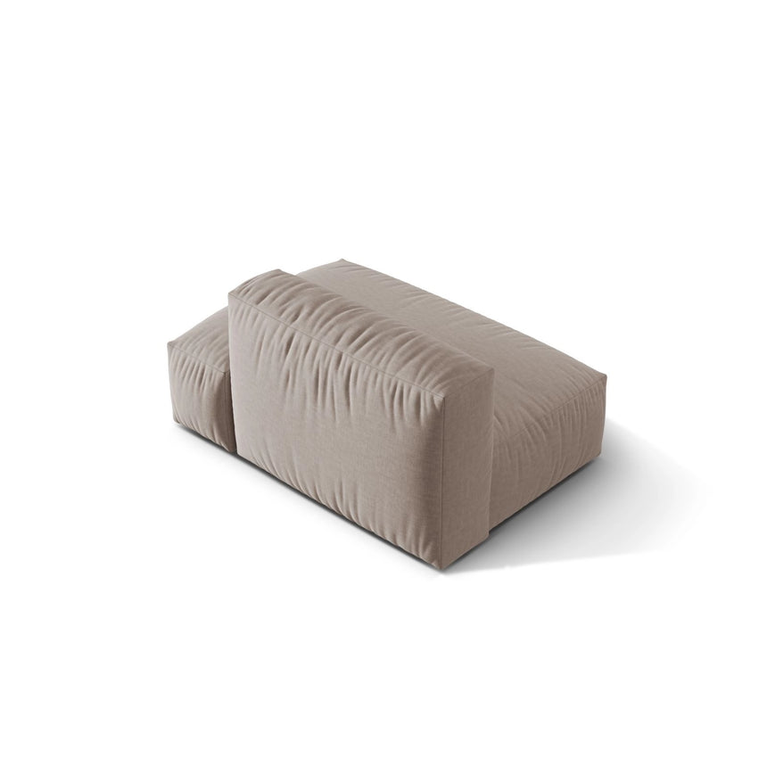 Martina Modulares Sofa Sitzelement, Rechte Seite, aus Strukturierter Stoff in Dunkelbeige (Boston Trufa), 133x106 cm
 von Micadoni – Bild 4