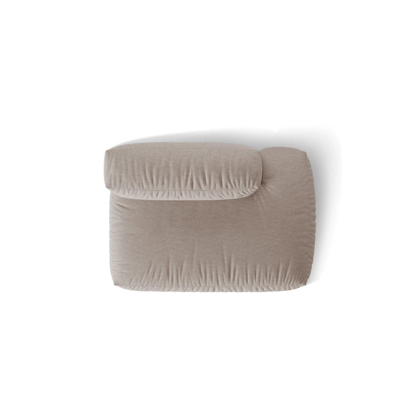 Martina Modulares Sofa Sitzelement, Rechte Seite, aus Strukturierter Stoff in Dunkelbeige (Boston Trufa), 133x106 cm
 von Micadoni – Bild 5
