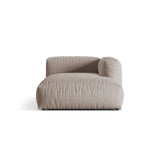 Martina Modulares Sofa Sitzelement, Rechte Seite, aus Strukturierter Stoff in Dunkelbeige (Boston Trufa), 176x120 cm von Micadoni – Bild 1