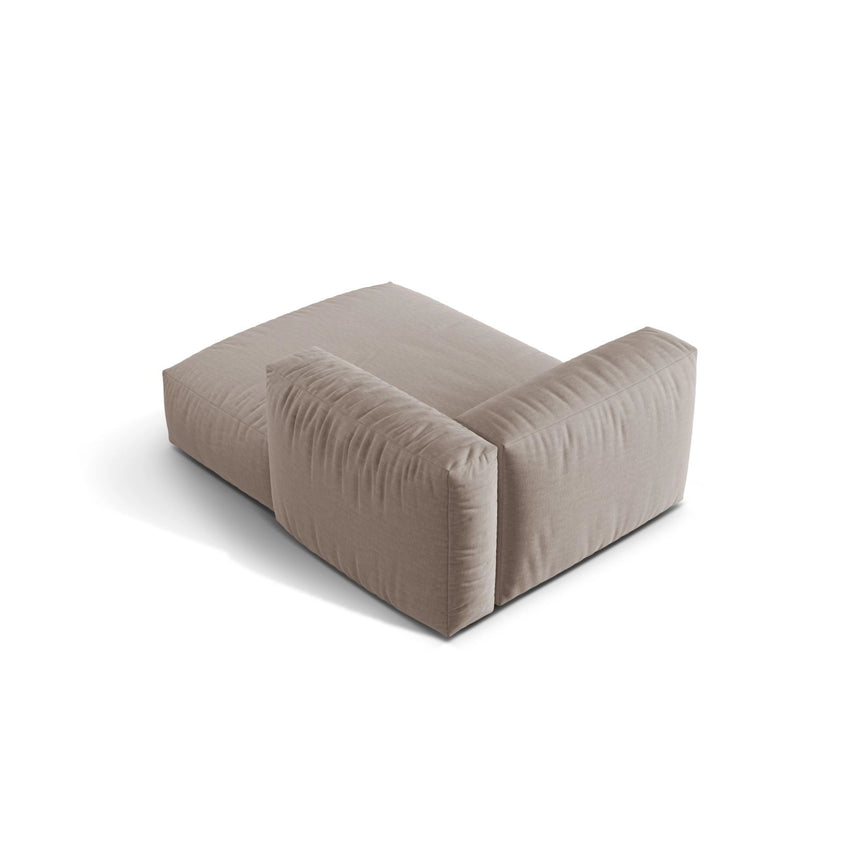 Martina Modulares Sofa Sitzelement, Rechte Seite, aus Strukturierter Stoff in Dunkelbeige (Boston Trufa), 176x120 cm von Micadoni – Bild 4