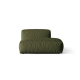 Martina Modulares Sofa Sitzelement, Rechte Seite, aus Strukturierter Stoff in Grün (Boston Forest), 133x106 cm
 von Micadoni – Bild 1