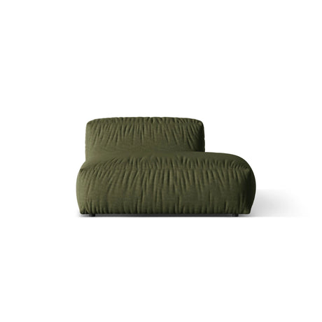 Martina Modulares Sofa Sitzelement, Rechte Seite, aus Strukturierter Stoff in Grün (Boston Forest), 133x106 cm
 von Micadoni – Bild 1