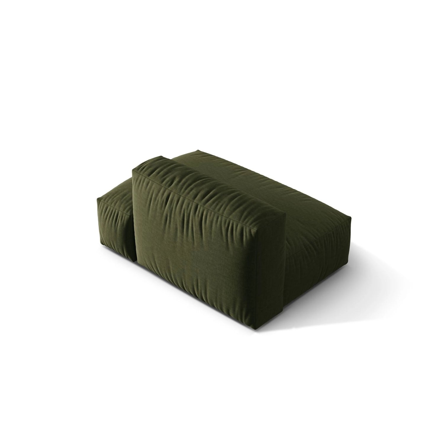 Martina Modulares Sofa Sitzelement, Rechte Seite, aus Strukturierter Stoff in Grün (Boston Forest), 133x106 cm
 von Micadoni – Bild 4