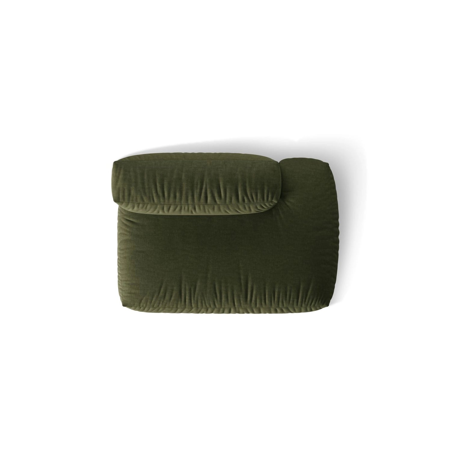 Martina Modulares Sofa Sitzelement, Rechte Seite, aus Strukturierter Stoff in Grün (Boston Forest), 133x106 cm
 von Micadoni – Bild 5
