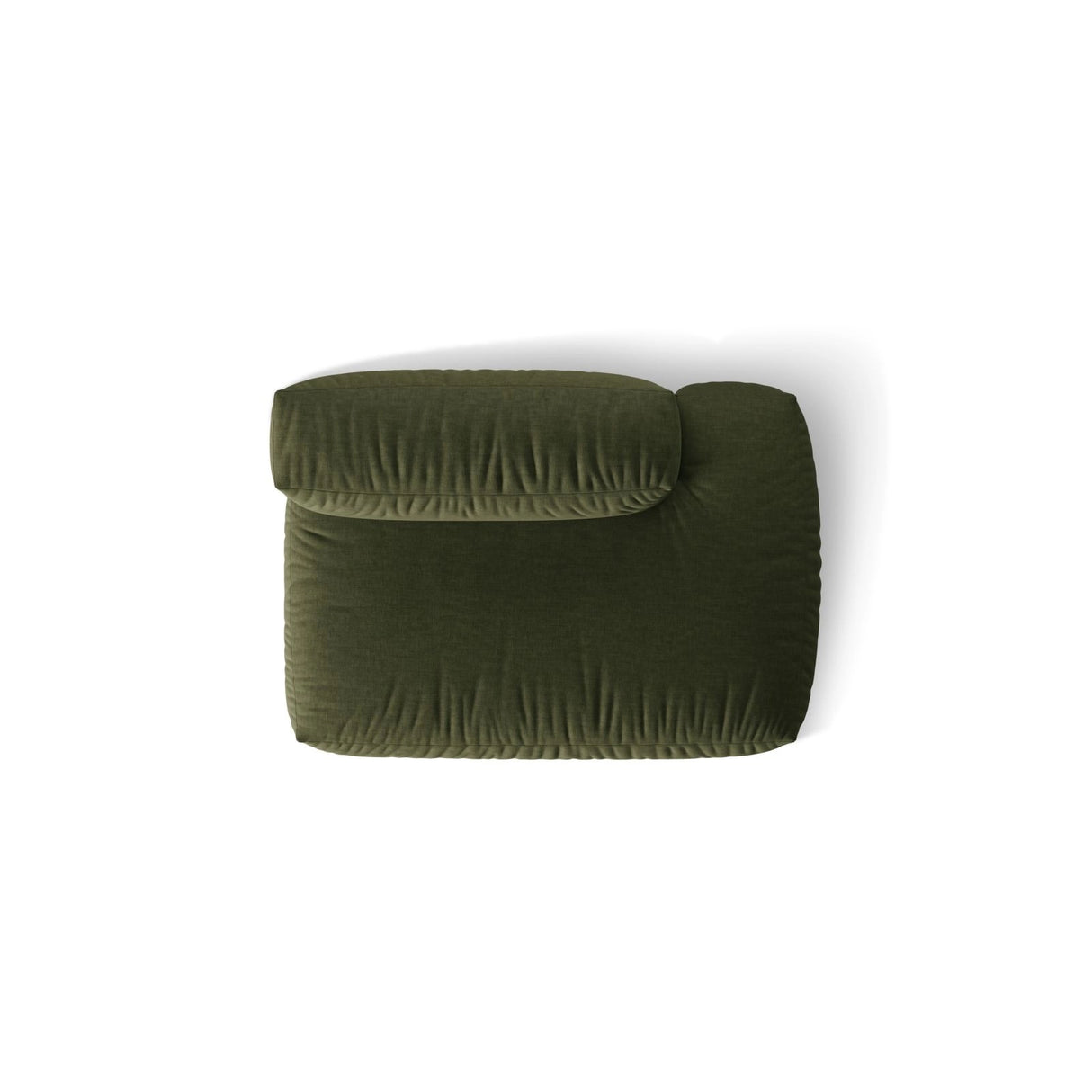 Martina Modulares Sofa Sitzelement, Rechte Seite, aus Strukturierter Stoff in Grün (Boston Forest), 133x106 cm
 von Micadoni – Bild 5
