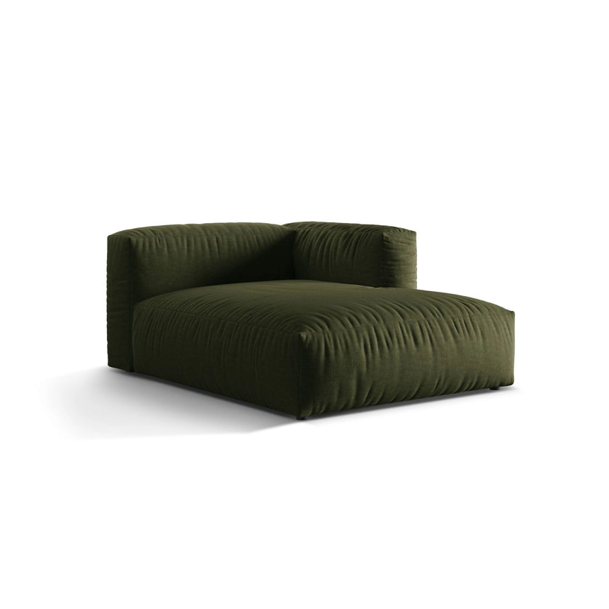 Martina Modulares Sofa Sitzelement, Rechte Seite, aus Strukturierter Stoff in Grün (Boston Forest), 176x120 cm von Micadoni – Bild 3